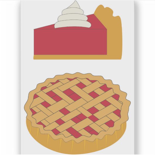 Raspberry Pie Sticker (Voorkant)