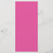 Raspberry Pink And White Menu Card (Achterkant)
