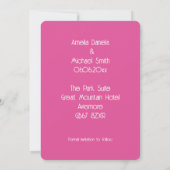 Raspberry Pink and White Photo Save the Date Card (Achterkant)