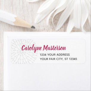 Raspberry Pink Crochet Chart Return Label