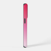 Raspberry Pink Gradient Aangepaste Monogram Naam iPhone Hoesje (Rechterkant)