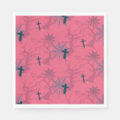 Raspberry Pink graf kreupelboomspiderwebben Servet (Voorkant)