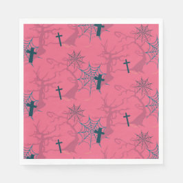 Raspberry Pink graf kreupelboomspiderwebben Servet