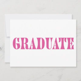 Raspberry Pink Modern Graduation Party Invitation