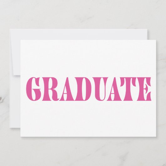 Raspberry Pink Modern Graduation Party Invitation (Voorkant)