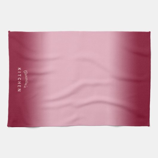 Raspberry Pink Ombre Theedoek (Horizontaal)