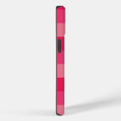 Raspberry Pink Strepen Aangepaste Monogram Naam Case-Mate iPhone Case (Achterkant / Rechts)