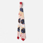 Raspberry red berries tropical floral fresh fruit stropdas (Achterkant)