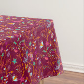 Raspberry Red Boho Bloeiende Takken Tafelkleed (Voorbeeld)