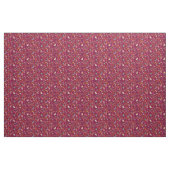 Raspberry Red Boho Flowers en Birds Stof (Fat Quarter)
