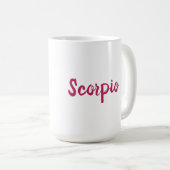 Raspberry Red Scorpio Traits Zodiac Star Sign Coff Koffiemok (Voorkant rechts)