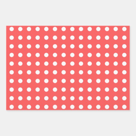 Raspberry Red White Gingham Stippen gestreepte mat Inpakpapier Vel (Voorkant 3)