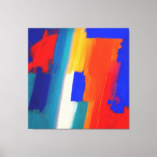 "Raspberry Rhapsody" Abstracte kunst Canvas Afdruk (Voorkant)