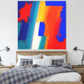 "Raspberry Rhapsody" Abstracte kunst Canvas Afdruk (Insitu (Slaapkamer))