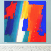 "Raspberry Rhapsody" Abstracte kunst Canvas Afdruk (Insitu (Houten vloer))