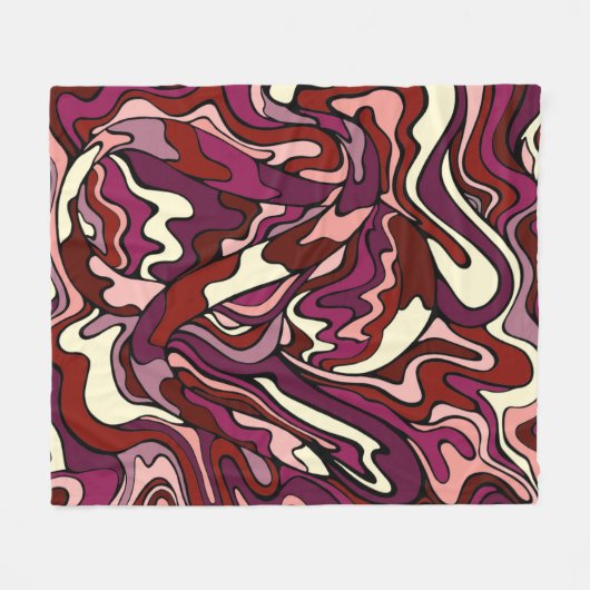 Raspberry Ripple Fleece Deken (Voorkant (Horizontaal))