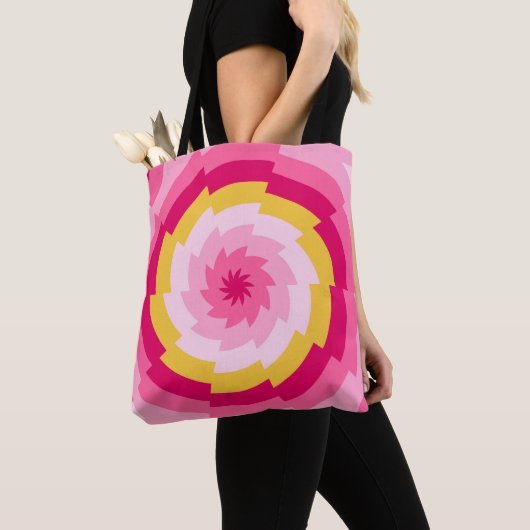 Raspberry Ripple Vortex Tote Bag (Dichtbij)