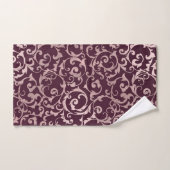 Raspberry Roos Gold Elegant Royal Princess Damask Bad Handdoek (Handdoek)