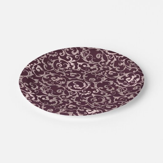 Raspberry & Roos Goud Elegante Prinses Trouwen Papieren Bordje (Gekanteld)