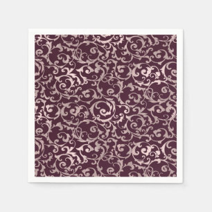 Raspberry & Roos Goud Elegante Prinses Trouwen Servet