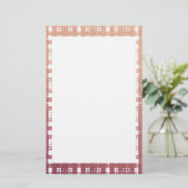 Raspberry roze Blush Modern gedente ombra Briefpapier (Staand voorkant)