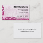 Raspberry roze Visitekaartjes met gekneusde randen (Voorkant / Achterkant)