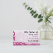 Raspberry roze Visitekaartjes met gekneusde randen (Staand voorkant)