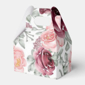 Raspberry roze Waterverf Wedding Favor Box Bedankdoosjes (Achterkant)
