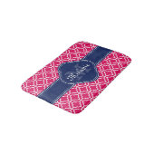 Raspberry roze Whocton marinemonogram Marokkaans P Badmat (Gekanteld)