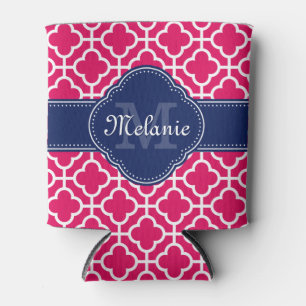 Raspberry roze Whocton marinemonogram Marokkaans P Blikjeskoeler