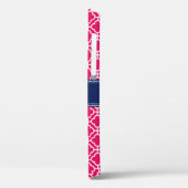Raspberry roze Whocton marinemonogram Marokkaans P Case-Mate iPhone Case (Achterkant / Links)