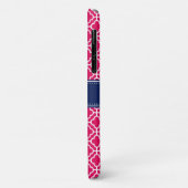 Raspberry roze Whocton marinemonogram Marokkaans P Case-Mate iPhone Case (Achterkant/links)