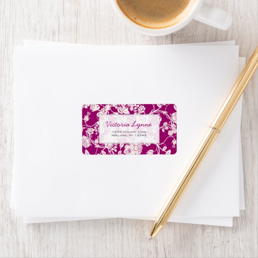 Raspberry Rozen Return Address Label (Insitu)