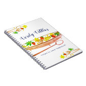 Raspberry salade kom gebruiksvoorwerpen recept not notitieboek (Rechterzijde)