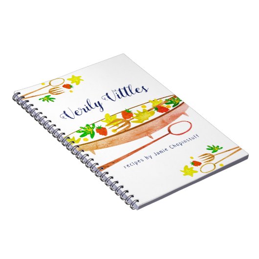 Raspberry salade kom gebruiksvoorwerpen recept not notitieboek (Rechterzijde)