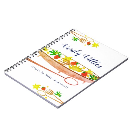 Raspberry salade kom gebruiksvoorwerpen recept not notitieboek (Linkerzijde)