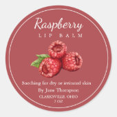 Raspberry Salve / balsem Label (Voorkant)