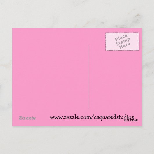 Raspberry Sherbet Briefkaart (Achterkant)