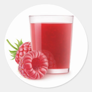 Raspberry smoothie ronde sticker