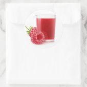 Raspberry smoothie ronde sticker (Tas)