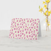 Raspberry Sorbet Alphabet Kaart (Gele Bloem)