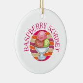 Raspberry Sorbet Keramisch Ornament (Rechts)