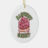 Raspberry Sorbet Keramisch Ornament (Rechts)