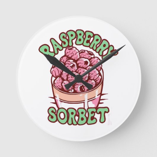 Raspberry Sorbet Ronde Klok (Voorkant)