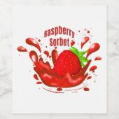 Raspberry Sorbet Wijn Etiket (Enkel label)