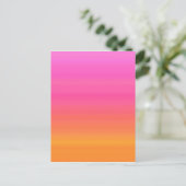 Raspberry Sunset Gradient - Roze Geel Sinaasappel Briefkaart (Staand voorkant)