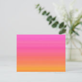 Raspberry Sunset Gradient - Roze Geel Sinaasappel Briefkaart (Staand voorkant)