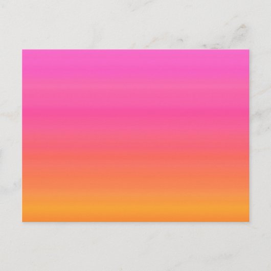 Raspberry Sunset Gradient - Roze Geel Sinaasappel Briefkaart (Voorkant)