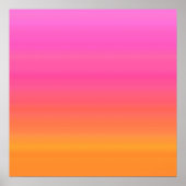 Raspberry Sunset Gradient - Roze Geel Sinaasappel Poster (Voorkant)