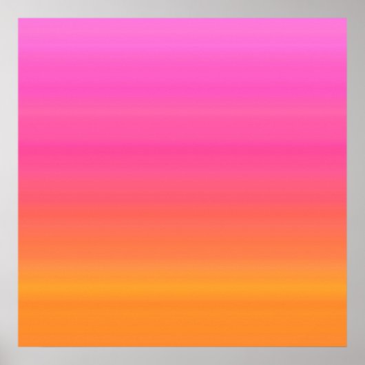 Raspberry Sunset Gradient - Roze Geel Sinaasappel Poster (Voorkant)
